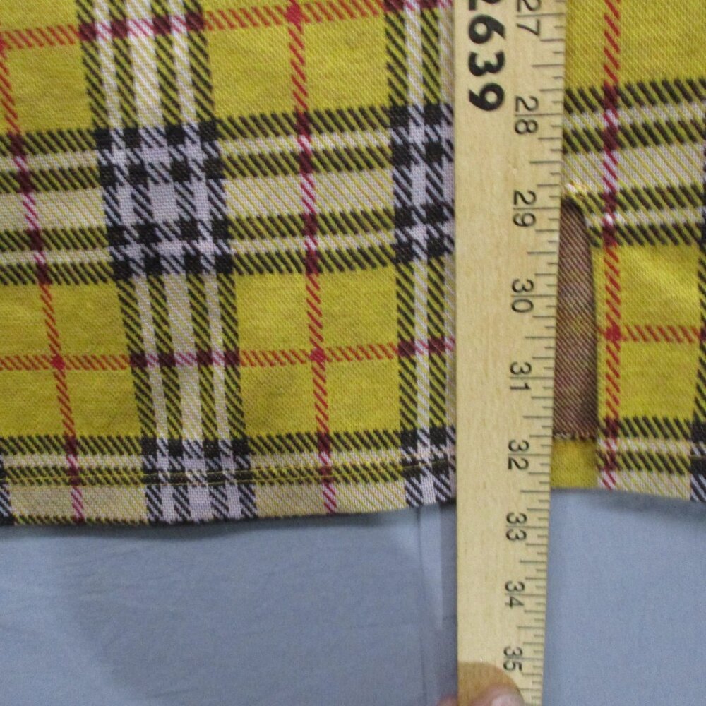 Papaya Spaghetti Strap Bodycon Plaid Yellow Women Size‎ | XS - Picture 6 of 10
